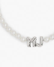 Marc Jacobs Marc Jacobs The Marc Jacobs Balloon Pearl Necklace White/Silver White/silver