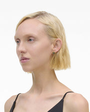 Marc Jacobs Marc Jacobs The Button Stud Earrings Gold/Black Gold/black