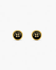 Marc Jacobs Marc Jacobs The Button Stud Earrings Gold/Black Gold/black