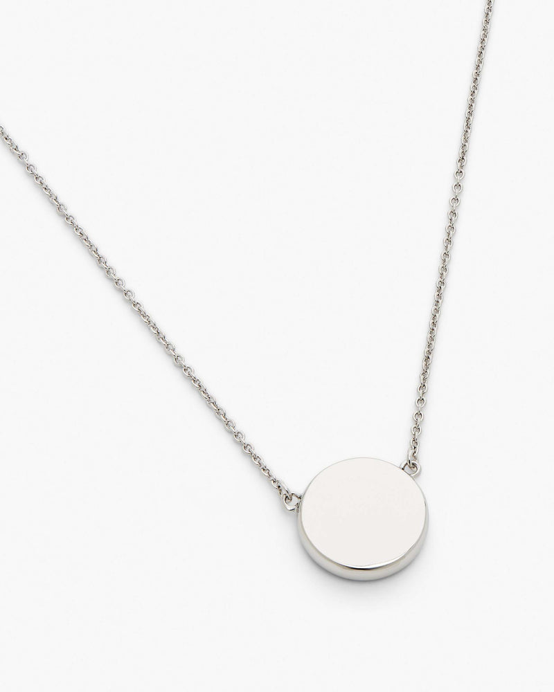 Marc Jacobs Marc Jacobs The Button Pendant Necklace Silver/Black Silver/black