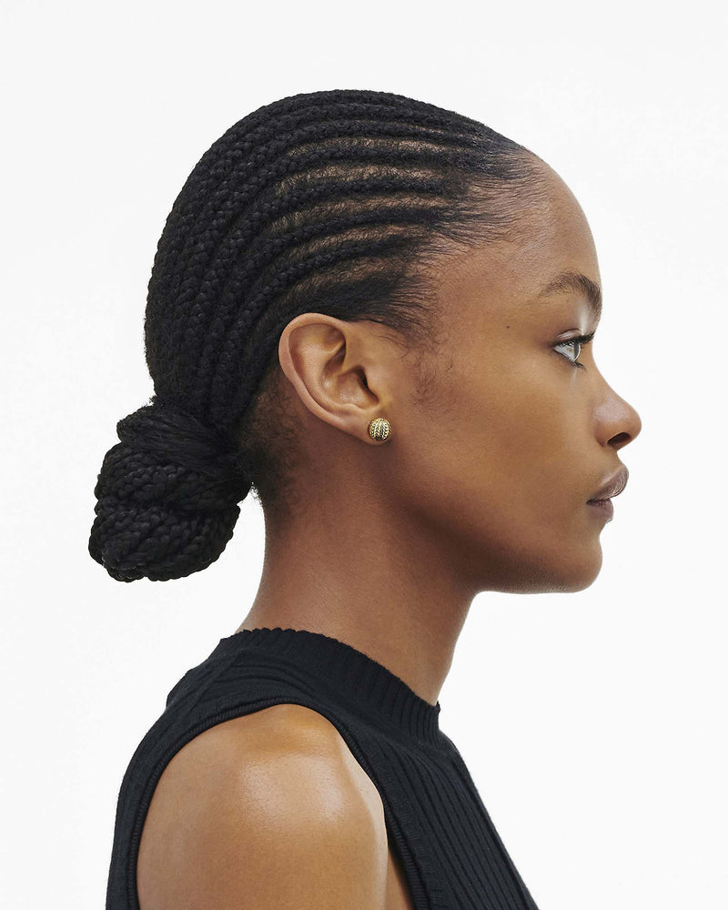 Marc Jacobs Marc Jacobs The Monogram Stud Earrings Light Antique Gold Light Antique Gold