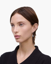 Marc Jacobs Marc Jacobs The Button Drop Earrings Silver/Black Silver/black