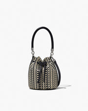 Marc Jacobs Marc Jacobs The Monogram Leather Mini Bucket Bag Black/White Black/white