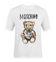 Men White Archive Big Teddy Print T-Shirt wHITE