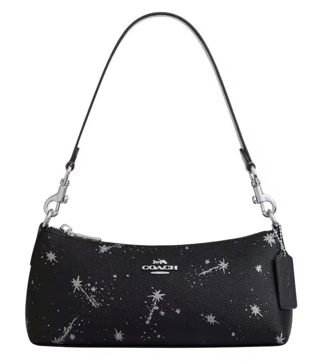Coach Black Charlotte Medium Shoulder Bag