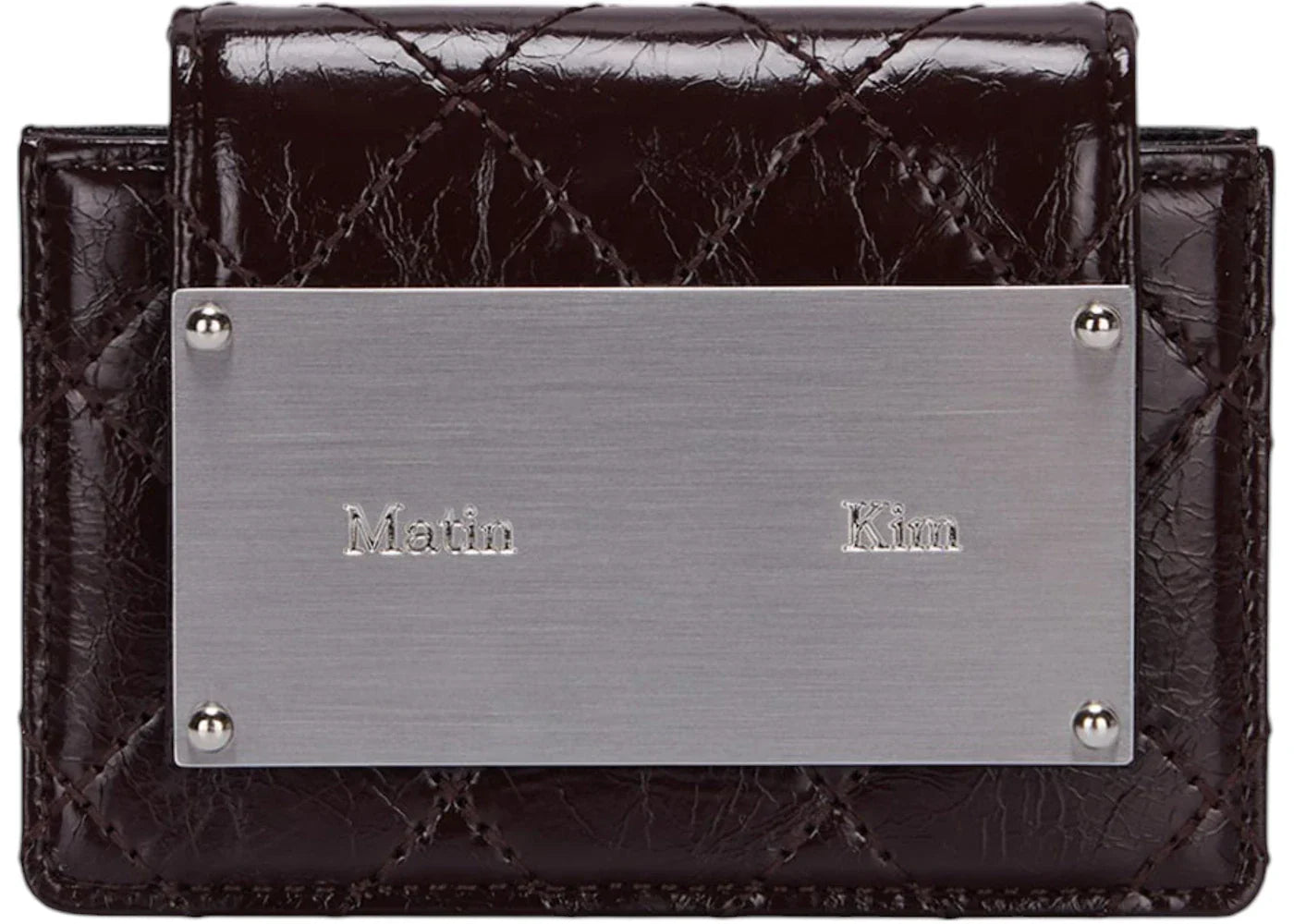 Matin Kim Quilting Accordion Wallet Black