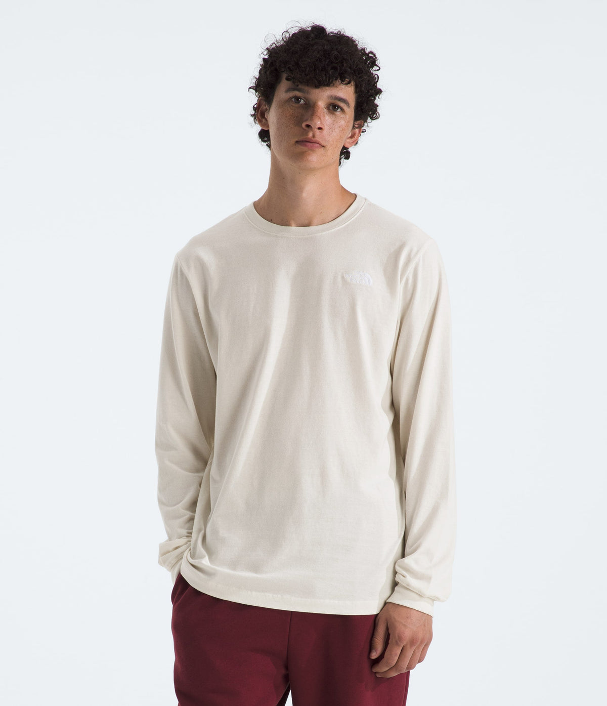 The North Face Men’s Evolution Simple Dome Regular Long-Sleeve Tee White Dune