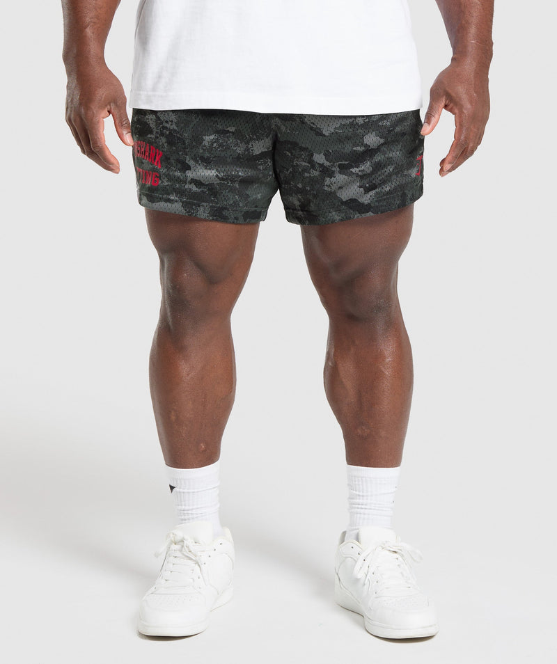 Gymshark Lifting Mesh 5" Shorts Graphite Grey