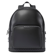 Michael Kors Cooper Medium Pebbled Leather and Signature Logo Commuter Backpack Black