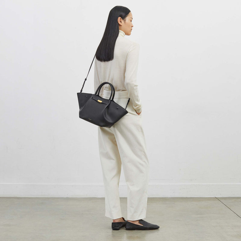 DeMellier The Midi New York leopard-effect calf hair & black smooth
