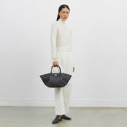 DeMellier The Midi New York leopard-effect calf hair & black smooth