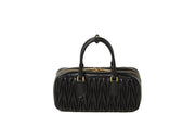 Miu Miu Arcadie Matelasse Nappa Leather Bag Black