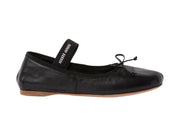 Miu Miu Ballerinas Black Leather