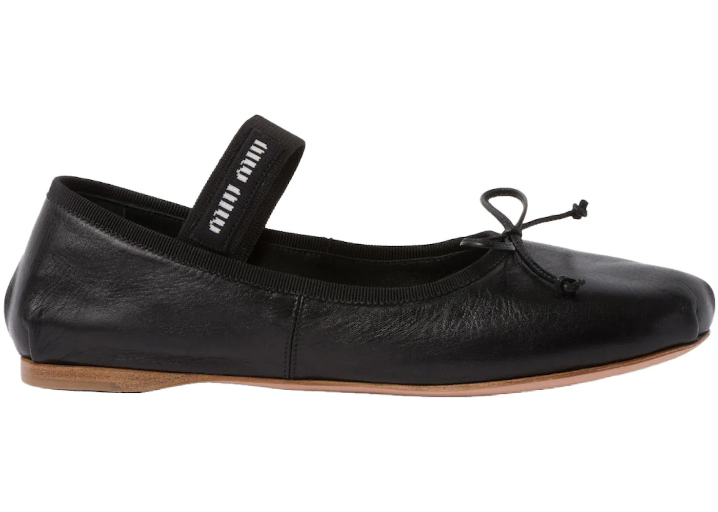 Miu Miu Ballerinas Black Leather