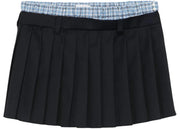 Miu Miu Batavia Skirt Bleu