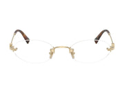 Miu Miu Frameless Optical Glasses Clear/Gold/Brown (0MU 53WV ZVN1O1)