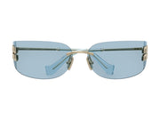 Miu Miu Frameless Sunglasses Blue/Silver (0MU A51S ZVN10P)