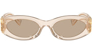 Miu Miu Glimpse Sunglasses Sand Transparent/Brown (0MU 11WS 11T40F54)