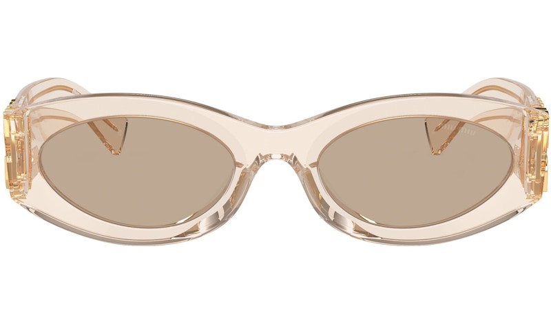 Miu Miu Glimpse Sunglasses Sand Transparent/Brown (0MU 11WS 11T40F54)