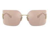 Miu Miu Irregular Sunglasses Gold (0MU 54YS ZVN20F)