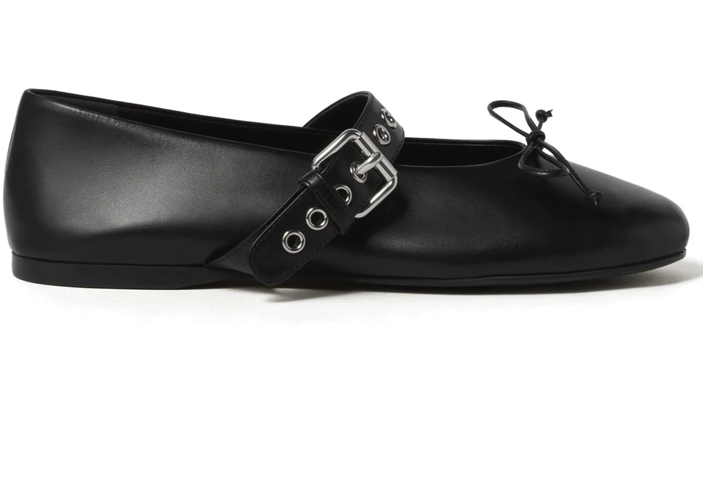 Miu Miu Leather Ballerina Nero (Women's)