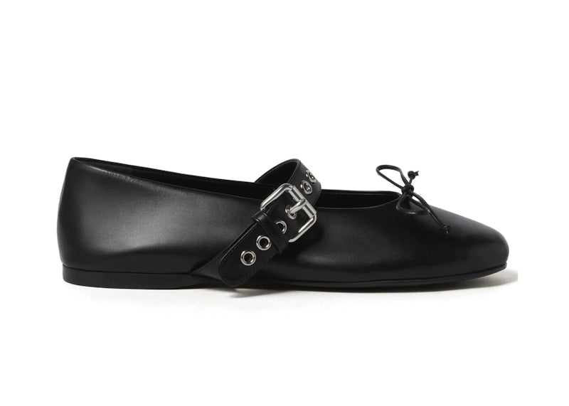 Miu Miu Leather Ballerina Nero (Women's)