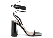 Miu Miu Leather Sandal Heels Black (Women's)