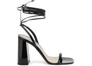 Miu Miu Leather Sandal Heels Black (Women's)
