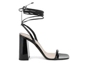 Miu Miu Leather Sandal Heels Black (Women's)