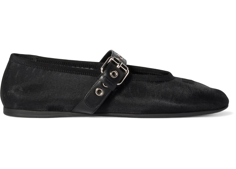 Miu Miu Mesh Fabric Ballerinas Black (Women's)
