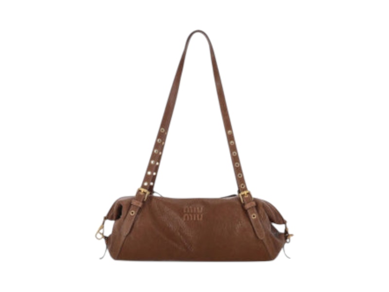 Miu Miu Monk Strap Shoulder Bag Bruciato