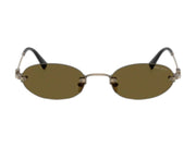 Miu Miu Oval Sunglasses Brown/Black (0MU A54S 26C09Z)
