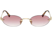 Miu Miu Oval Sunglasses Pale Gold (0MU A54S ZVN70O)