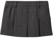 Miu Miu Tartan Print Mini Skirt Ardesia