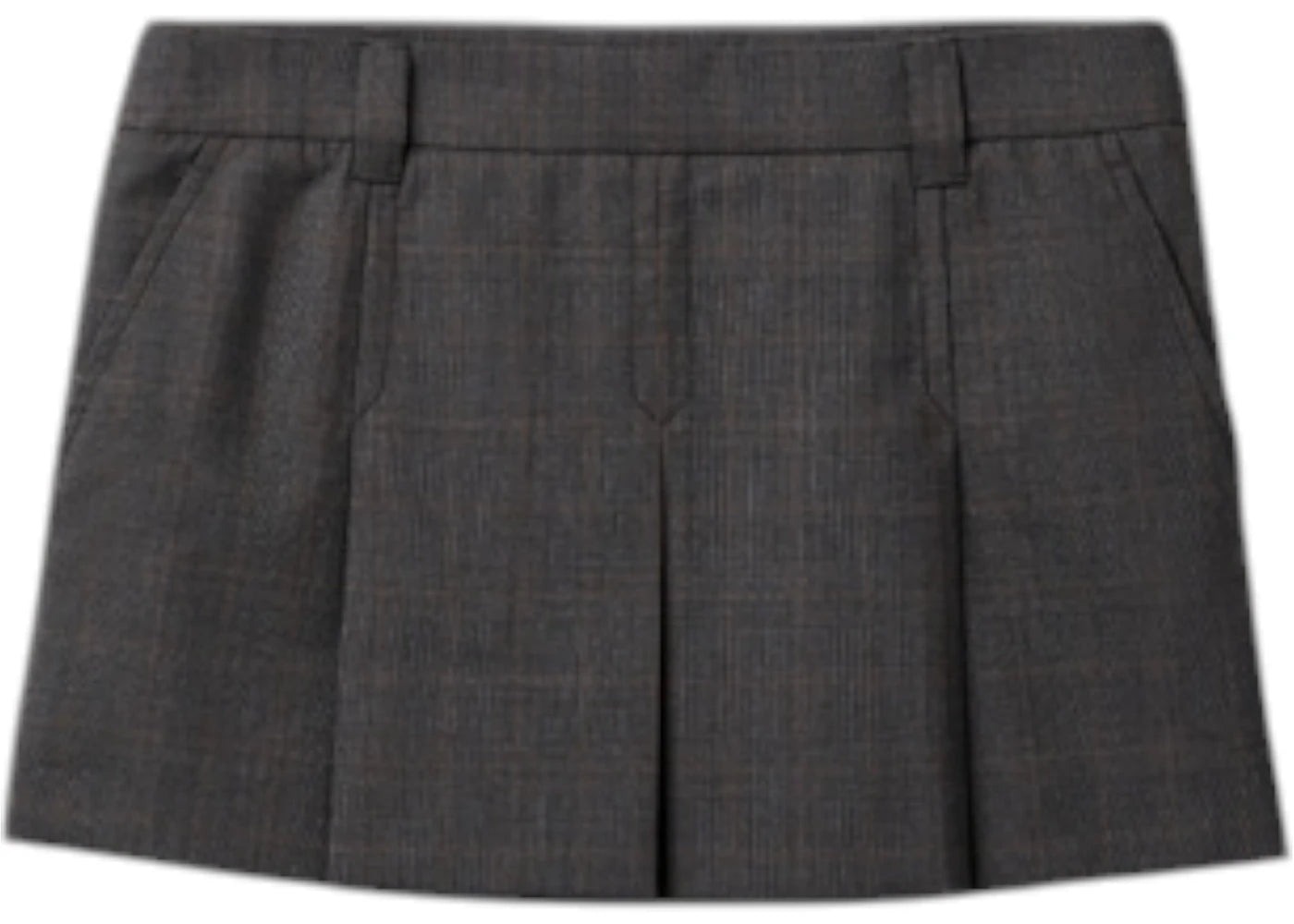 Miu Miu Tartan Print Mini Skirt Ardesia