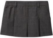 Miu Miu Tartan Print Mini Skirt Ardesia