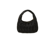 Miu Miu Wander Matelasse Nappa Leather Mini Hobo Bag Black