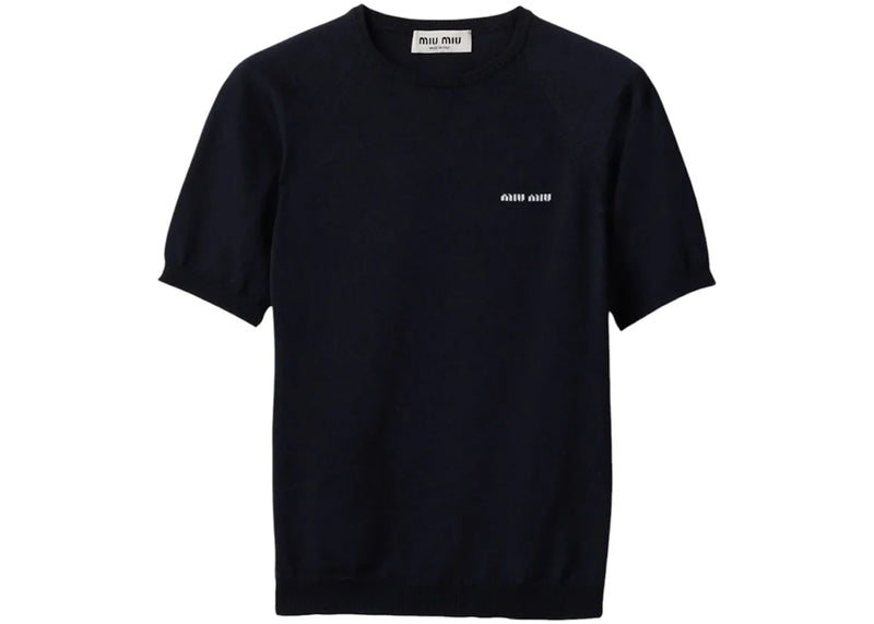 Miu Miu Wool Crewneck Sweater Bleu