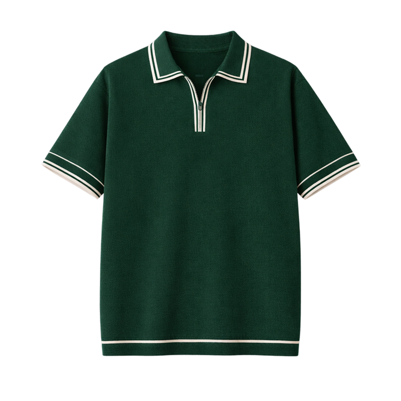 Monaco Knit Polo – Forest