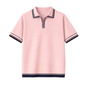 Monaco Knit Polo – Rose