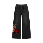 Myugen Hanae Embroidered Denim — Black (Limited Edition)