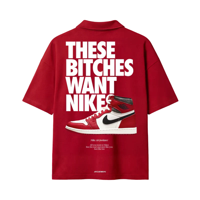 Myugen Nike Bitches Quarter Zip T-Shirt Red