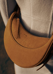 Polene Numero Dix Crocodile Nubuck Cinnamon