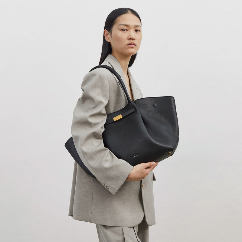 DeMellier The New York leopard-effect calf hair & black smooth
