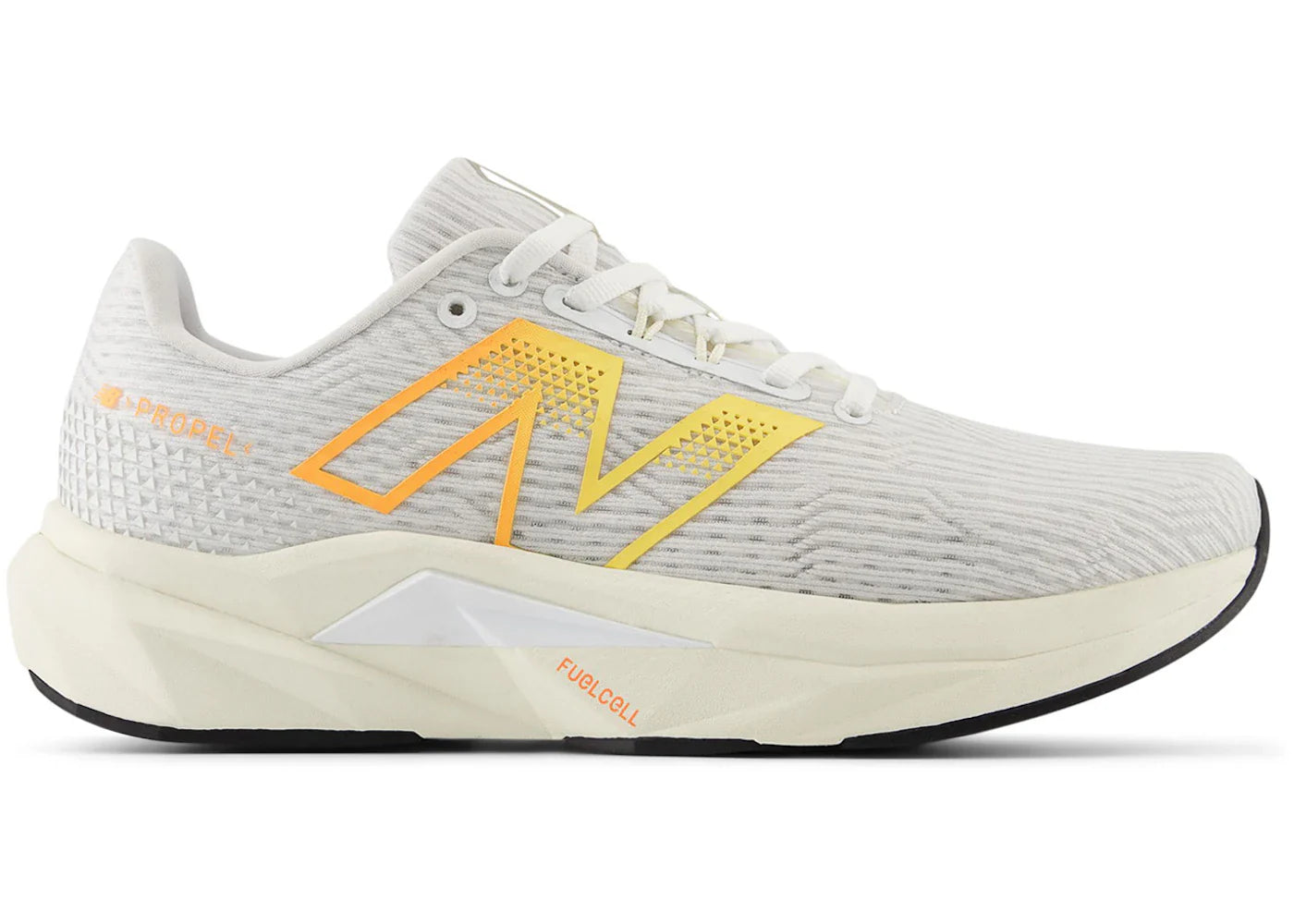 New Balance Fuelcell Propel V5 White Black Hot Mango Womens