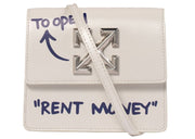 Off-White 0.7 Jitney Quote Bag Rent Money White