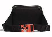Off-White Arrow Plaque Nylon Bum Bag Black/Orange