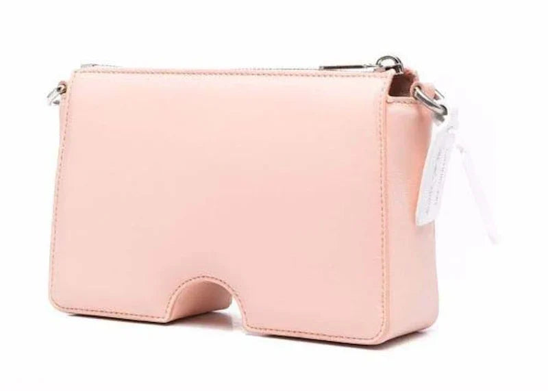 Off-White Burrow Leather Shoulder Bag Pink