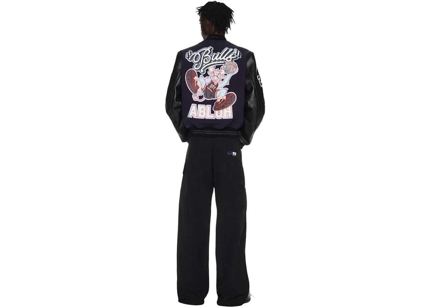 Off-White C/O Chicago Bulls Varsity Jacket Black