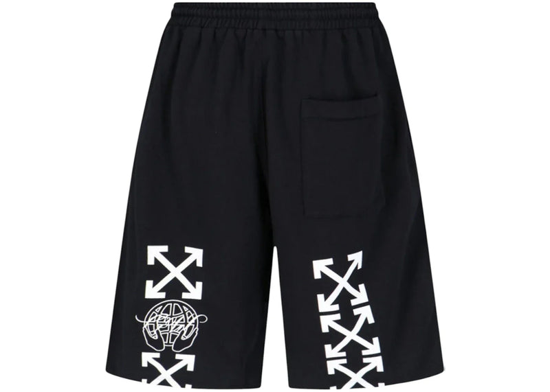 OFF-WHITE Exactly The Opposite Arrow Skate Sweatshorts Black/White